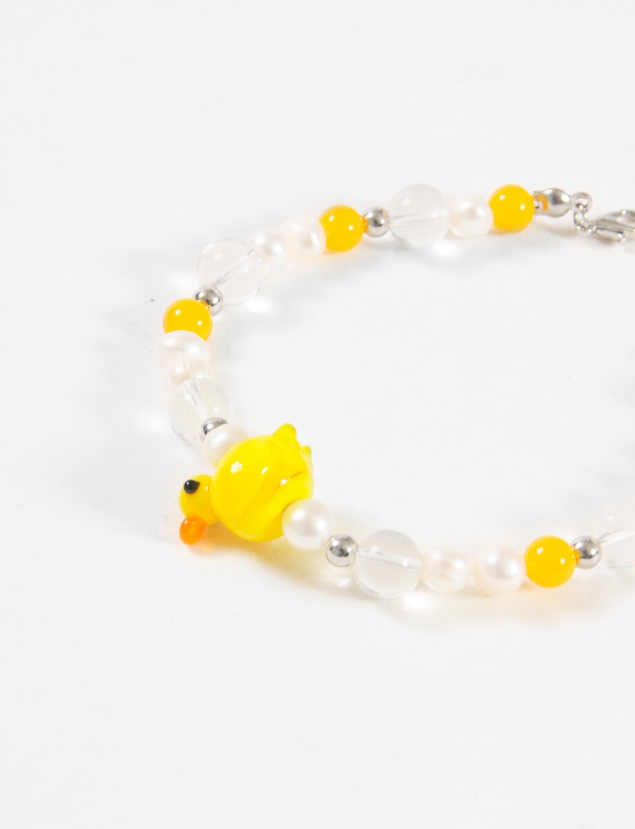 Pulsera piedra natural patito - amarillo 