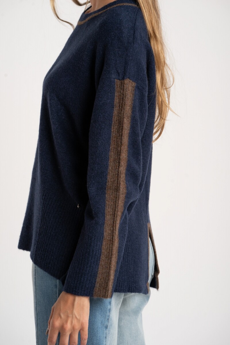 Sweater Combinado Marino