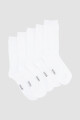 Packs de cinco medias lisas. de algodón. en varios colores s Blanco