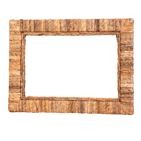 ESPEJO RECTANGULAR RATTAN MARRON 7201