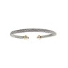 Brazalete Torneado-Plata y Oro-Con resina- BR5003 sinpiedra