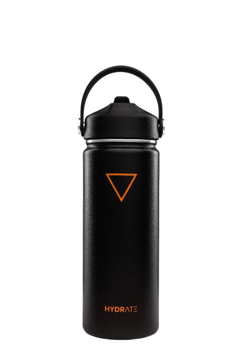 TERMO HYDRATE 530ML NEGRO Y NARANJA