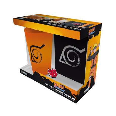 NARUTO SHIPPUDEN Set de regalo XXL de cristal + Pin + Cuaderno Konoha NARUTO SHIPPUDEN Set de regalo XXL de cristal + Pin + Cuaderno Konoha