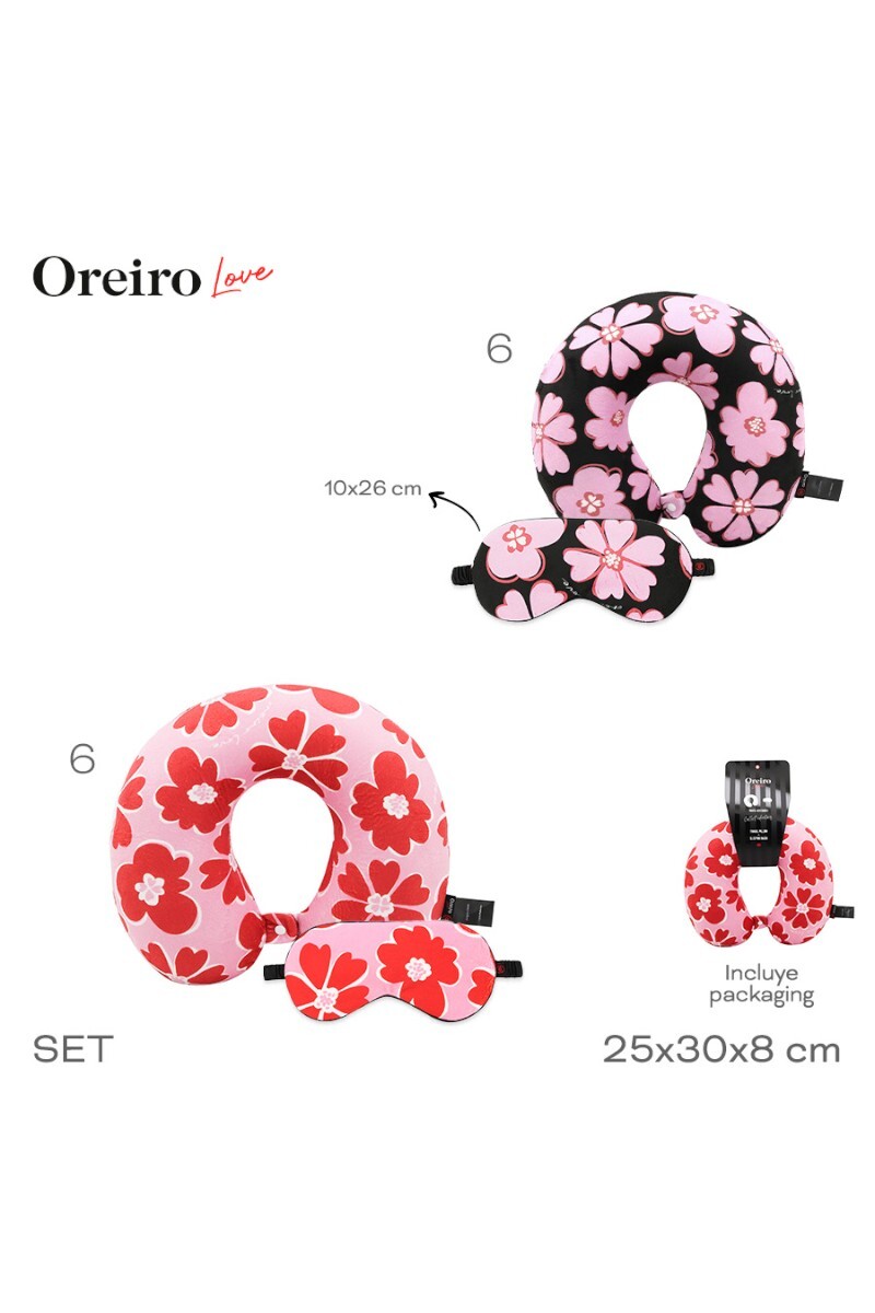 Set Almohada y Mascara Oreiro Negro