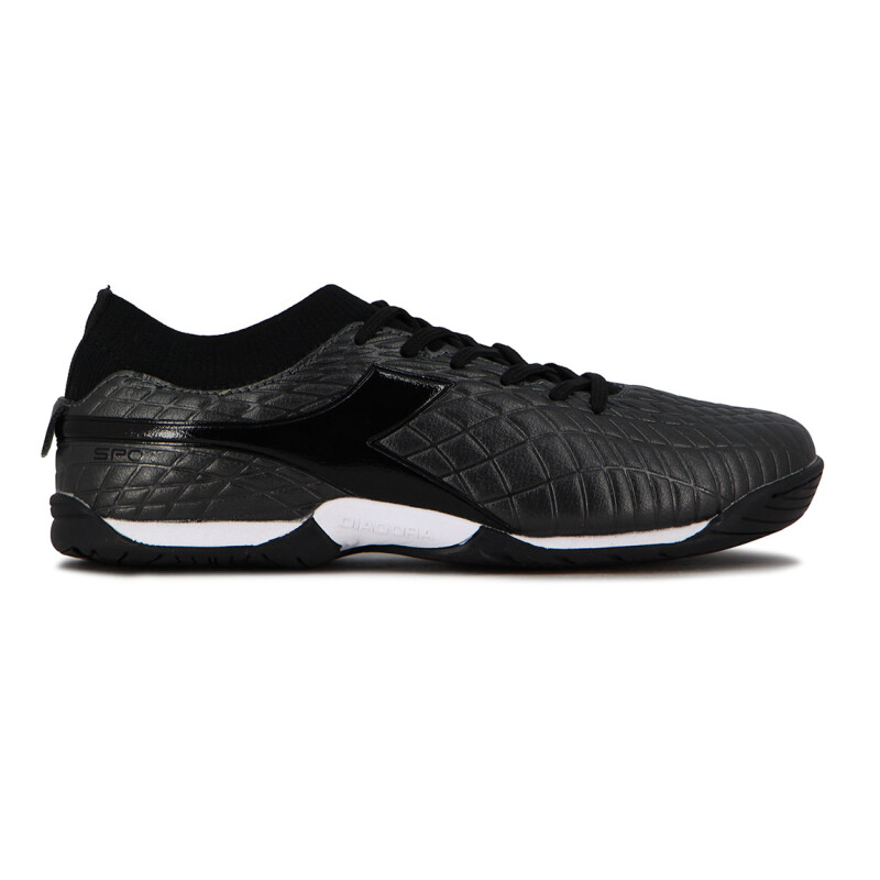 Zapato Fútbol Indoor Diadora Spot Teen Negro-negro
