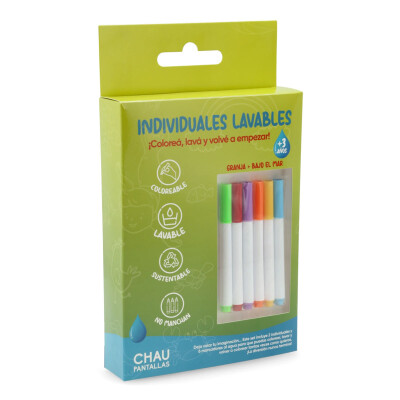 Individuales Lavables Granja y Bajo el mar Chau Pantalla Individuales Lavables Granja y Bajo el mar Chau Pantalla