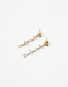 Aros Colgantes Largos Strass Aros Colgantes Con Cubic Zorconia - Dorado