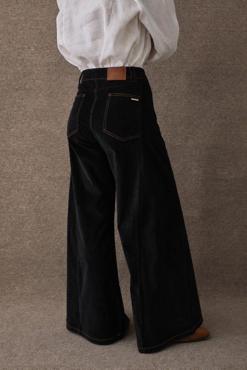 PANTALON WIDE XL CORDEROY Negro