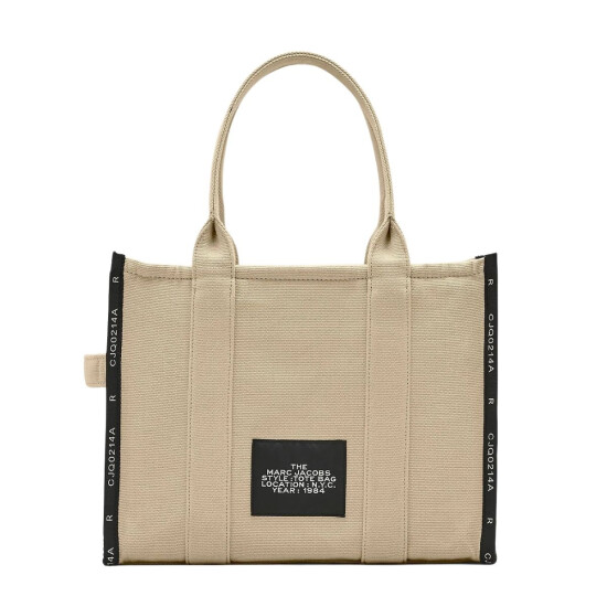 Marc Jacobs- Bolso tejido en jacquard , The Large Tote Beige