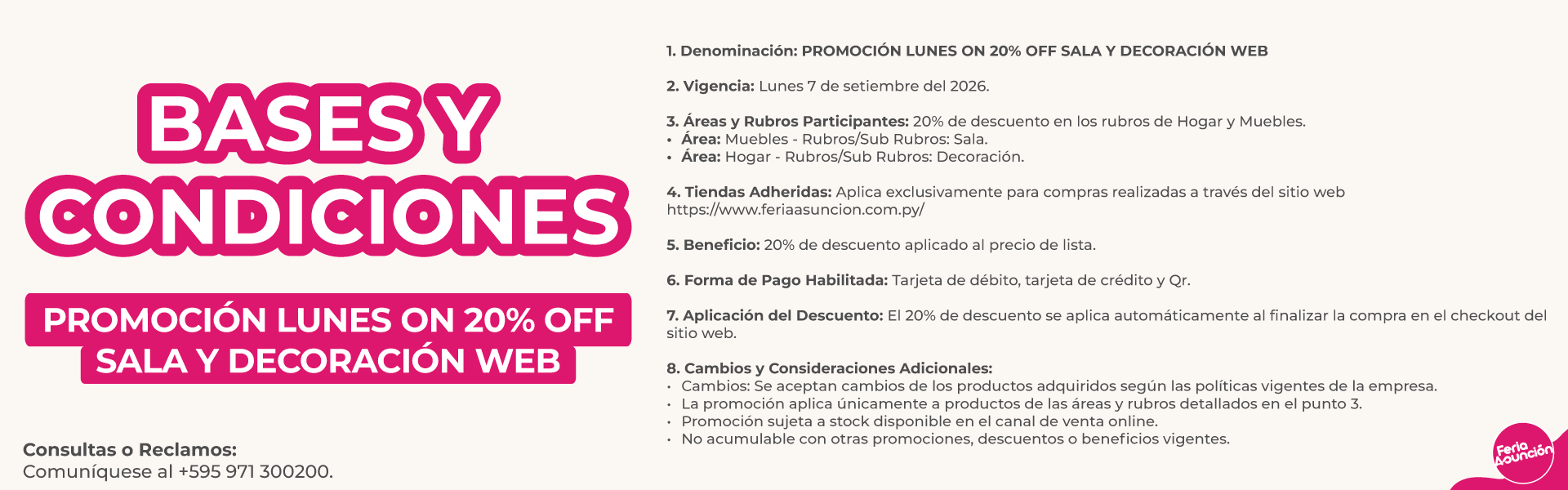 Bases y condiciones