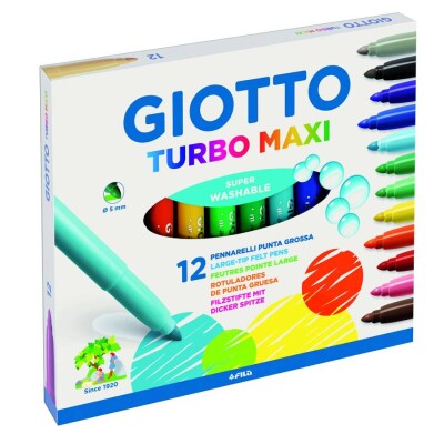 Marcadores Turbo Maxi Giotto x12 Marcadores Turbo Maxi Giotto x12