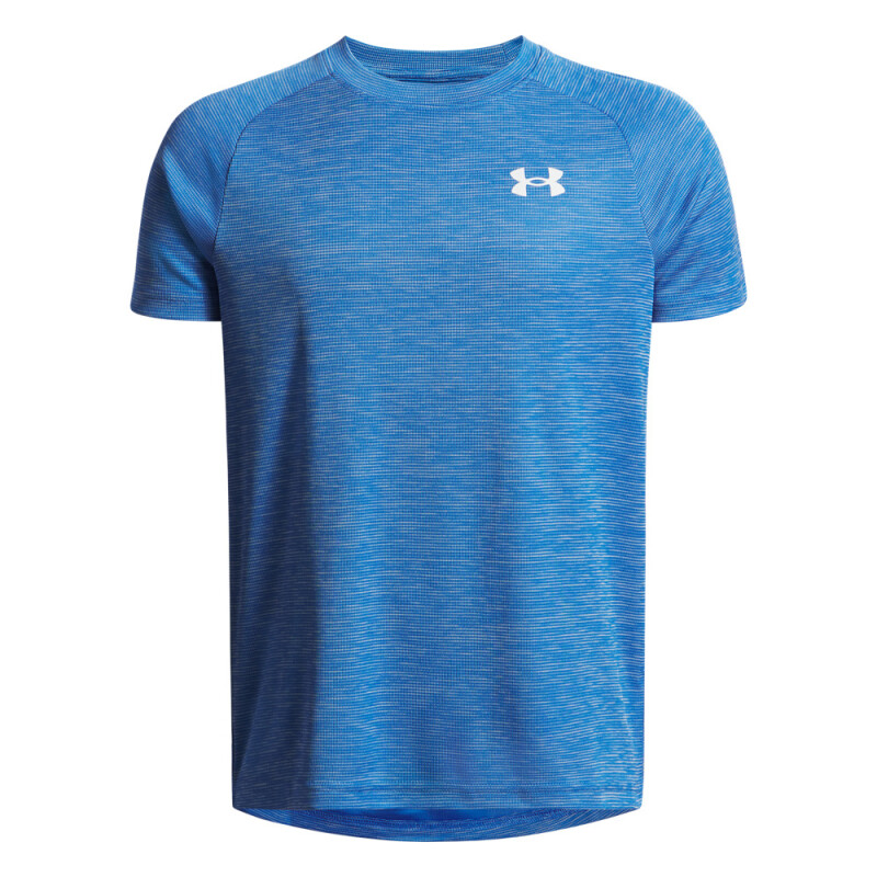 UA Tech Textured SS-ORG BLU-402