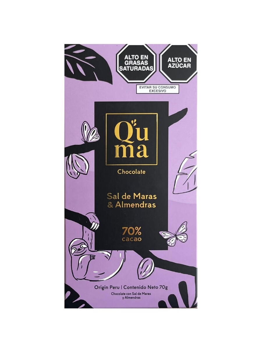 Quma Chocolate Almendras & Sal de Maras 70% Cacao 