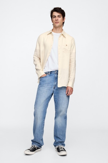 Camisa De Lino Oso Brannan Hombre Chino