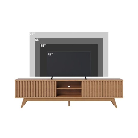 Rack TV Fortaleza 2 Puertas Nogal & Off White Rack TV Fortaleza 2 Puertas Nogal & Off White