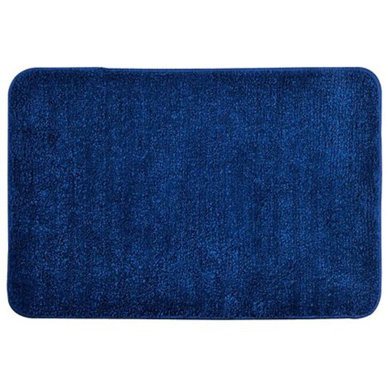 Alfombra De Baño Dohler En Microfibra 60x40cm Azul