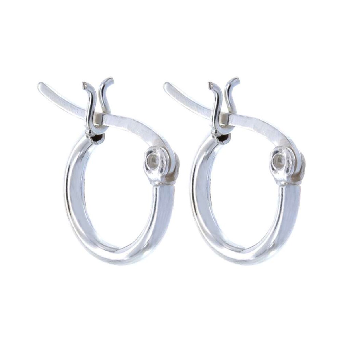 Par De Aros De Plata 925 - Diametro 12 Mm 