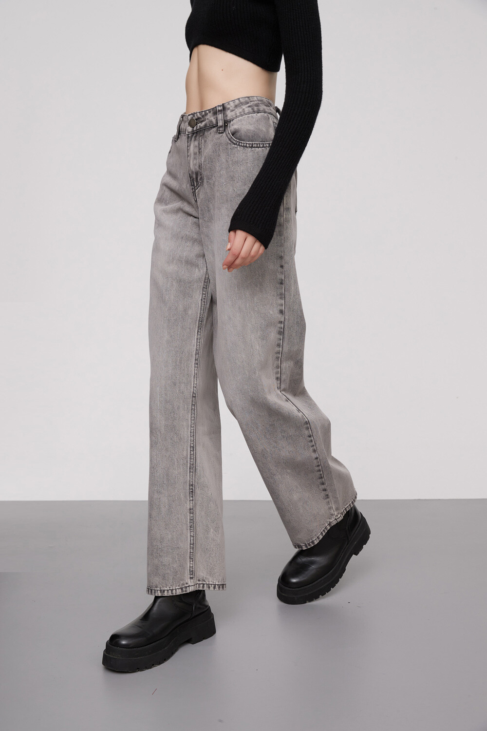 Pantalon Puffs Gris Claro