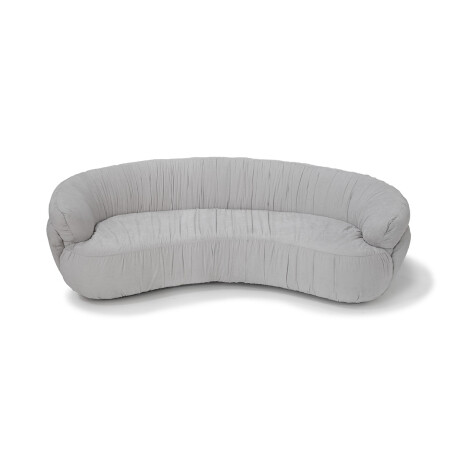 Sofá curvo Nuvole - Tela Microfibra - 3 cuerpos 9248 (Beige)