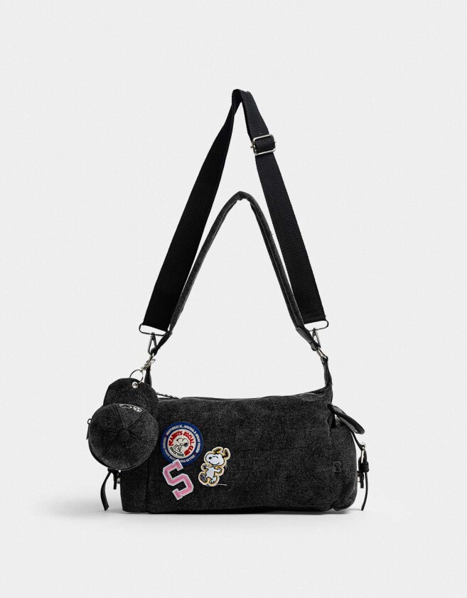 Bandoleras Bandolera Denim Snoopy - Negro