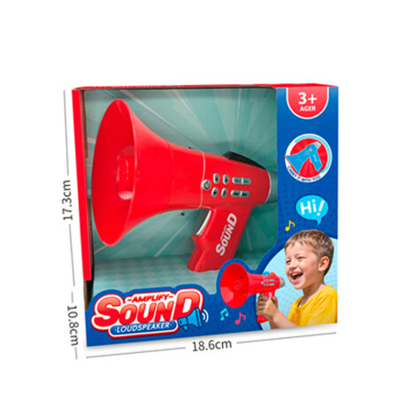 Megafono Altavoz Infantil Cambio De Voz Grabador Rojo