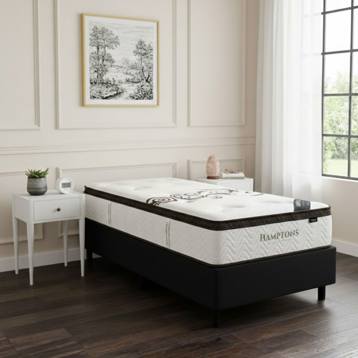 Sommier 1 Plaza THM Palladium 80X185 - Negro 