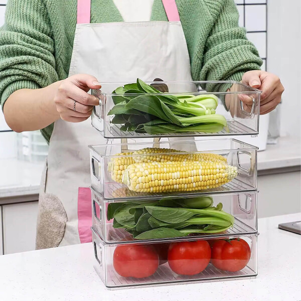 Set De 8 Canastos Organizadores Para Refrigerador Heladera Set De 8 Canastos Organizadores Para Refrigerador Heladera