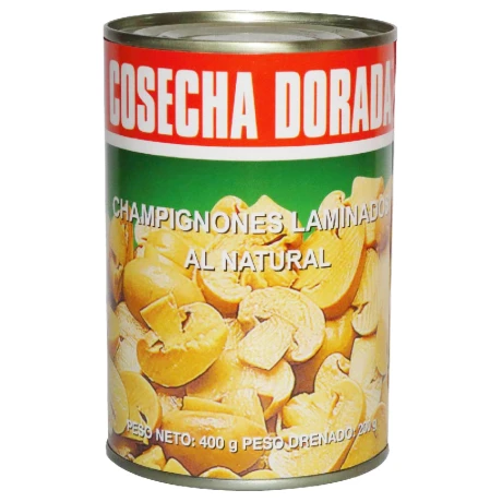 CHAMPIGNON LAMINADO LATA 400G COSECHA DORADA CHAMPIGNON LAMINADO LATA 400G COSECHA DORADA