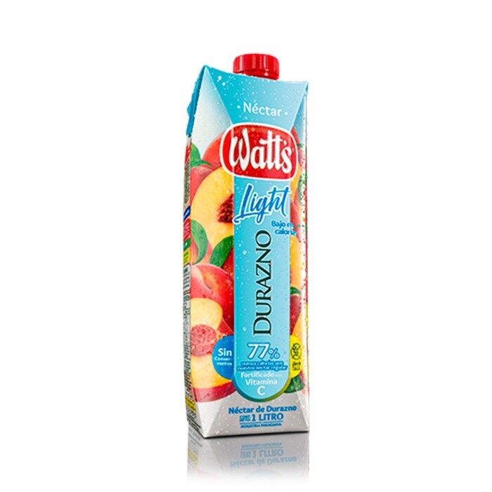 WATTS NECTAR DURAZNO LIGHT FR. X 1000 ML única