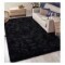 Alfombra Tapete Shaggy Peluda 100 X 150cm Pelo Alto Negro