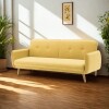 Sillón Cama Mìa en Tela Mostaza