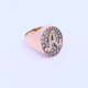 Anillo oro 18k rosa con letra A y brillantes. Anillo oro 18k rosa con letra A y brillantes.