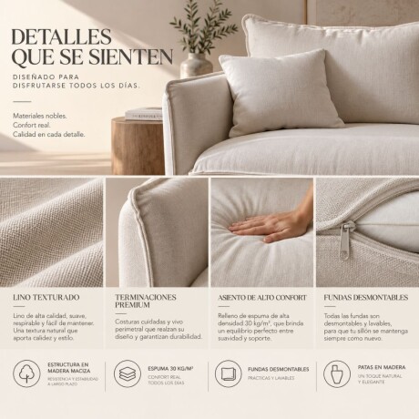 Sillon 3 cuerpos Voga Sillon 3 cuerpos Voga