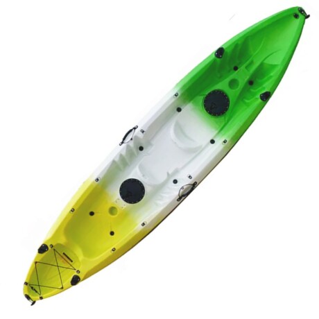 Kayak triplo 2 adultos + 1 niño Verde amarillo