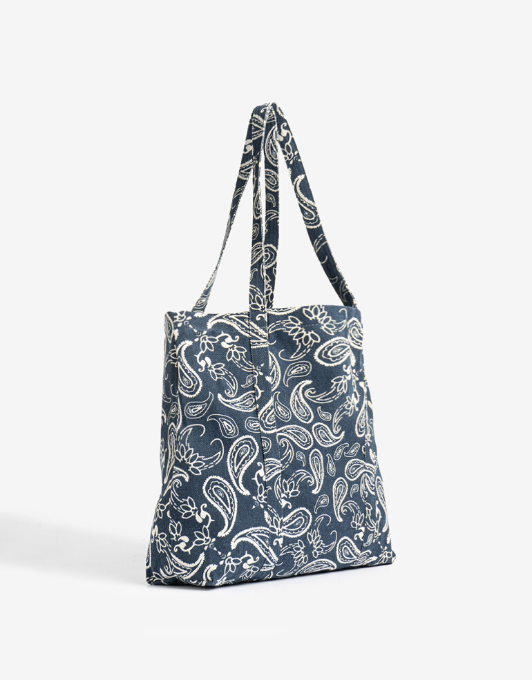 Bolsas reutilizables Tote Bag Paisley Azul - Azul Medio