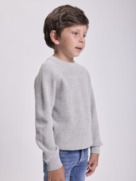 Buzo punto fantasía Gris