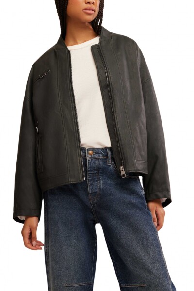 VINNY VEGAN BOMBER Negro