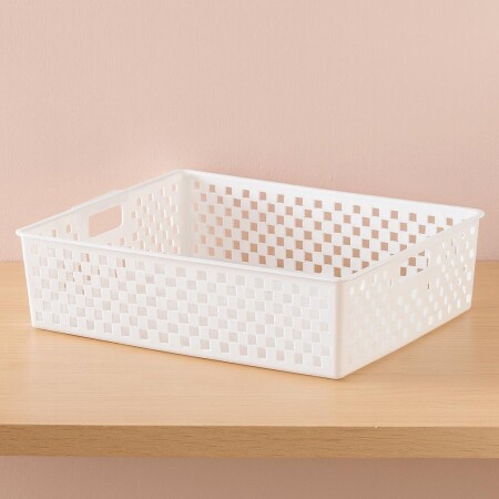 CESTO ORGANIZADOR QUADRATTA 34X27X9 BLANCO CESTO ORGANIZADOR QUADRATTA 34X27X9 BLANCO