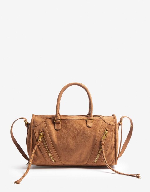 City Cartera Formato City Con Cierres - Marron Suela