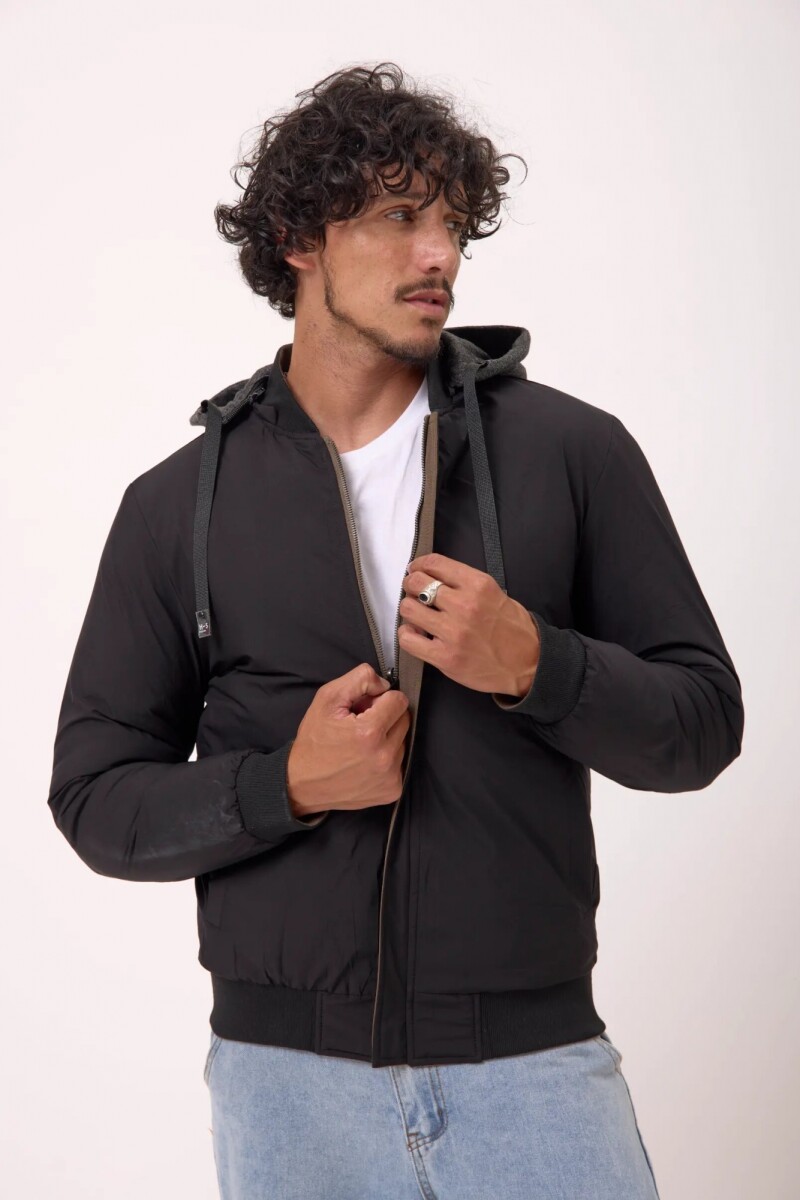 Campera Lisa Negro