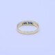 Anillo medio sin fin oro 18k zafiros y brillantes Anillo medio sin fin oro 18k zafiros y brillantes
