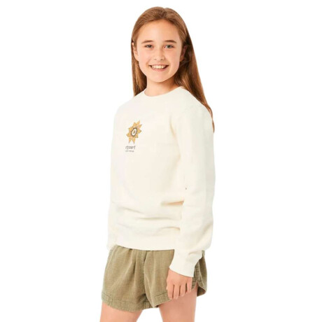 Buzo de niña Rip Curl Cosmic Floral Crew Blanco