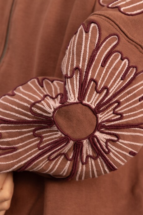 Campera Floral Marrón