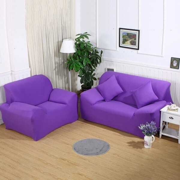 Cubre Sofa Elastico Elastizado Funda 1 Cuerpo Plaza Variante Color Violeta