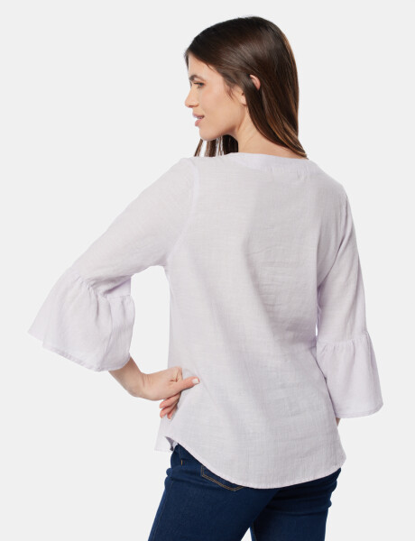 BLUSA DE LINO Lila