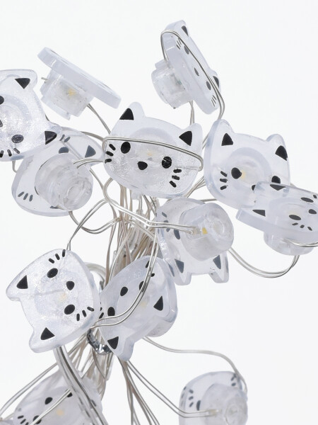 GUIA LED GATITO 20 LUCES BLANCO