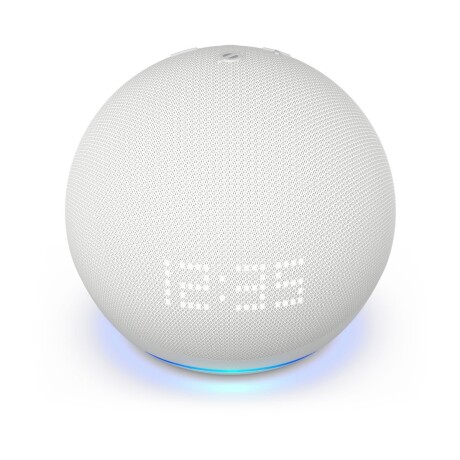 Amazon Echo Dot 5 con Reloj | Parlante Asistente Virtual Alexa White