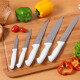 Set asador 5 cuchillos mango blanco BLANCO