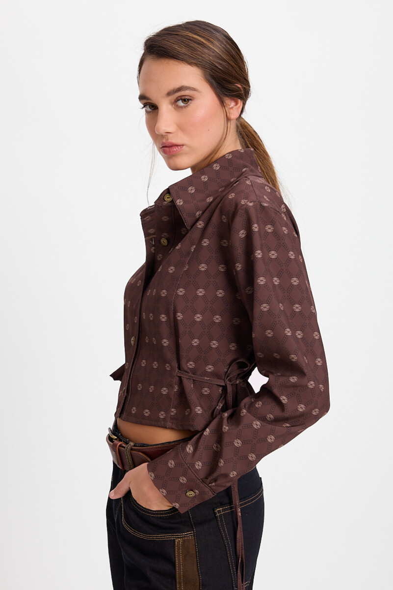 Camisa Corset - Marron 