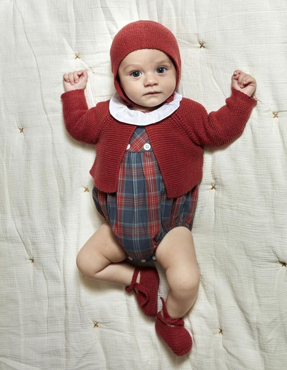 Chaqueta Punto Bobo - Coral Oscuro 